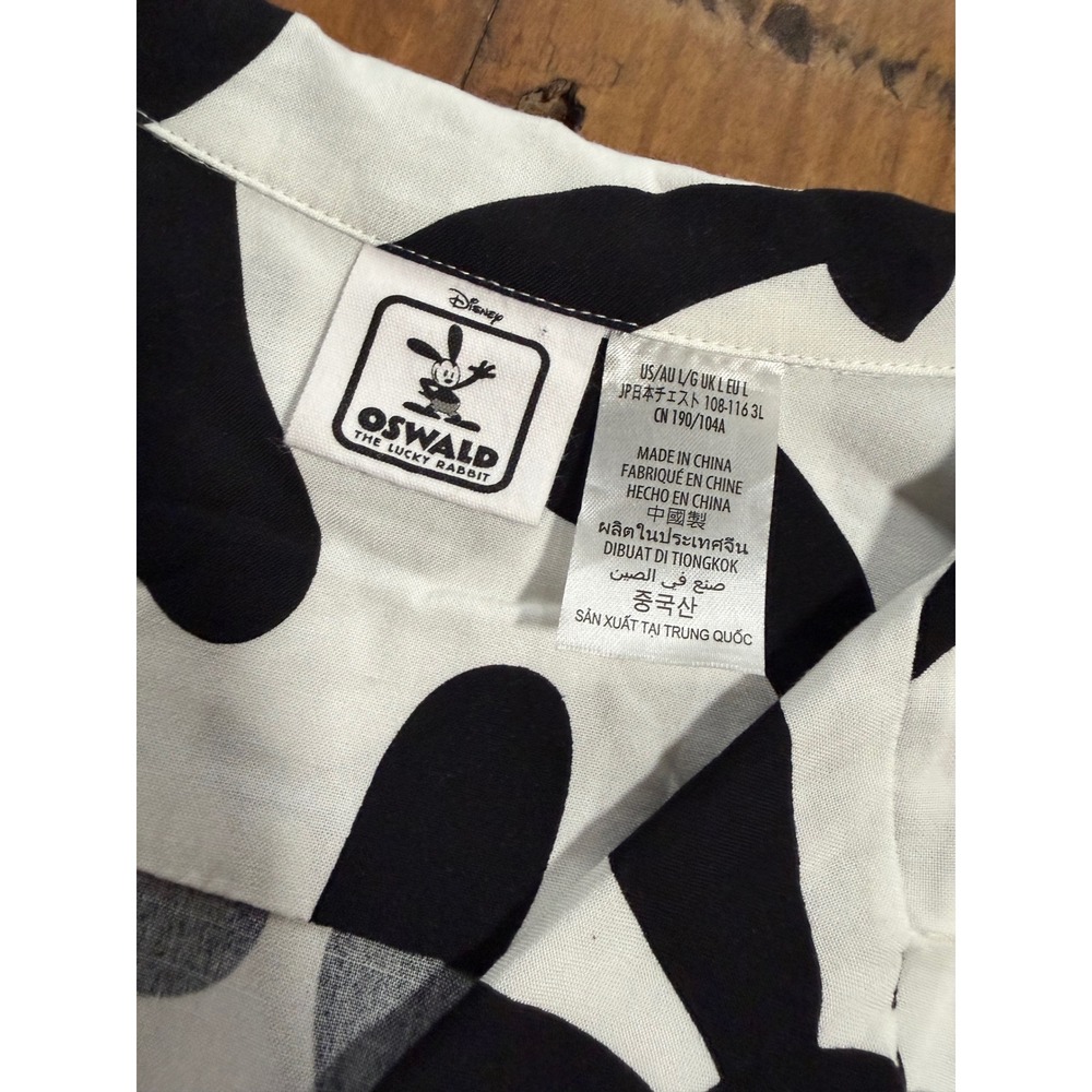 Disney Oswald The Lucky Rabbit Shirt Mens Large Black White 100th Anniversary L - Picture 5 of 9